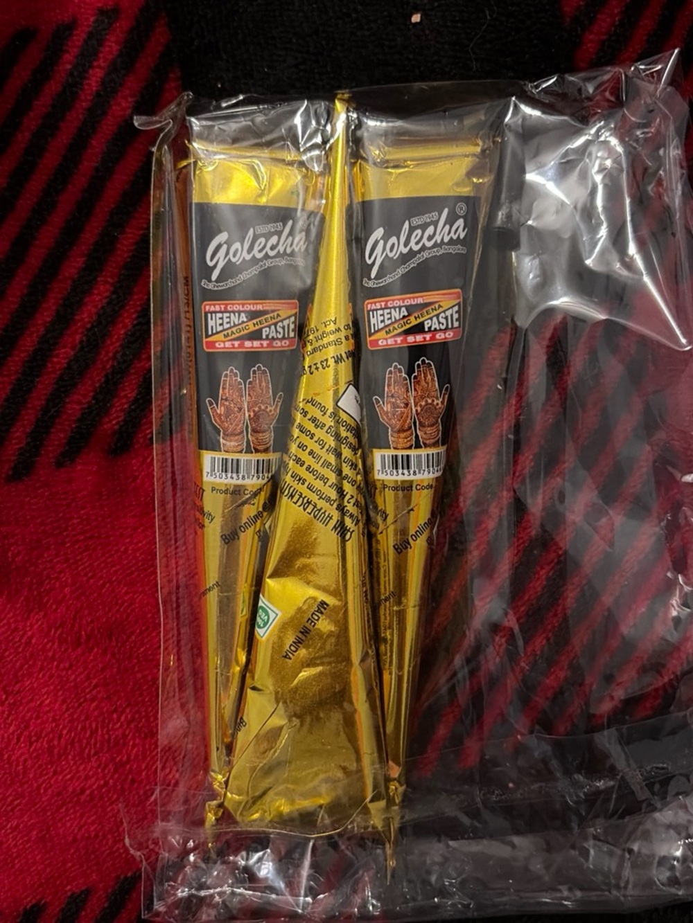 Gold Henna Paste Cones - Gold